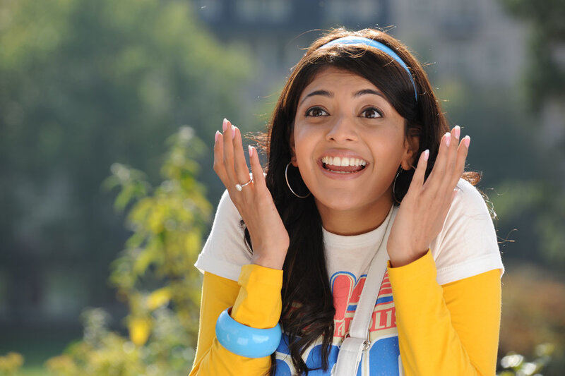 Woman with Hands Raised — Yellow