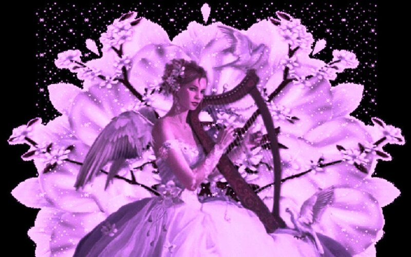 Woman with Harp and Wings