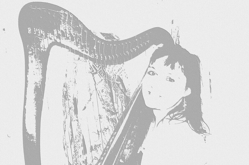 Woman with Harp — Gray
