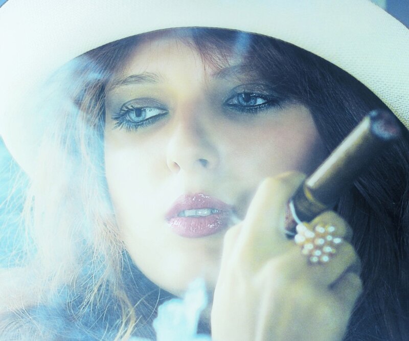 Woman with Hat Smoking