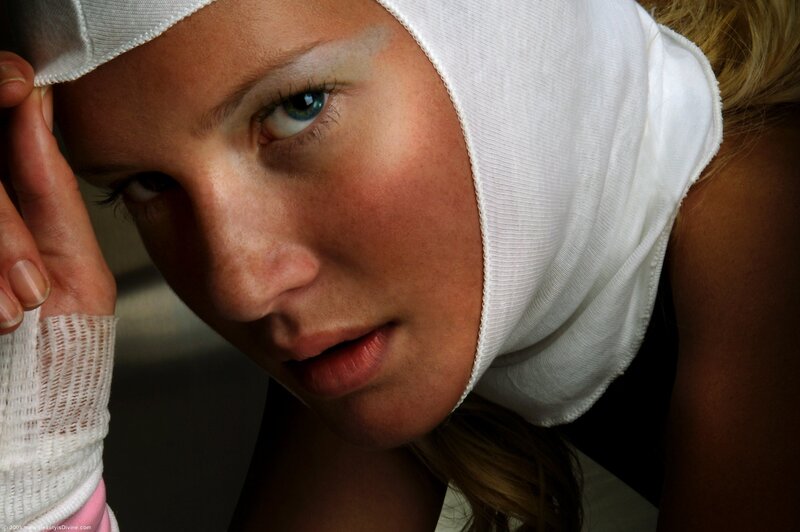 woman with head wrap