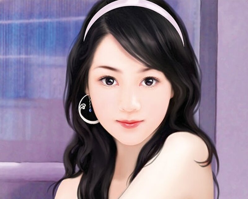 woman with headband and earrings