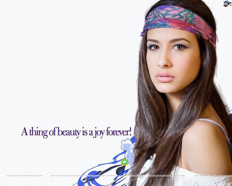 woman with headband and quote