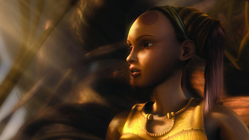 Woman with Headband — Gold