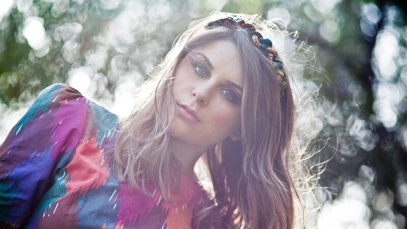 woman with headband in nature