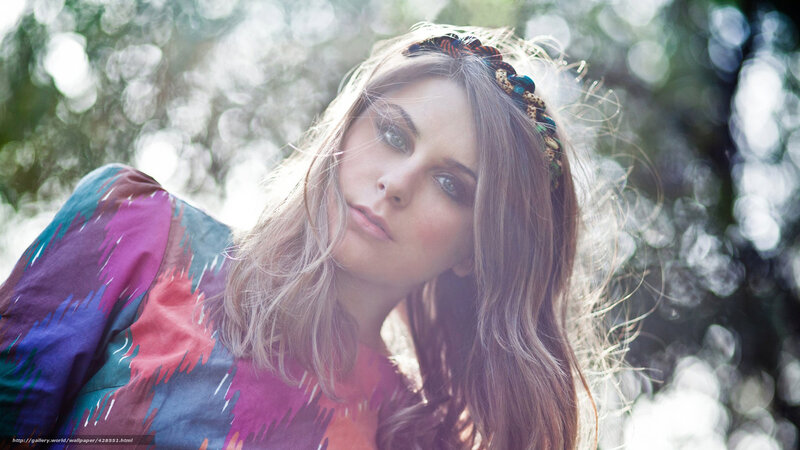 woman with headband in nature