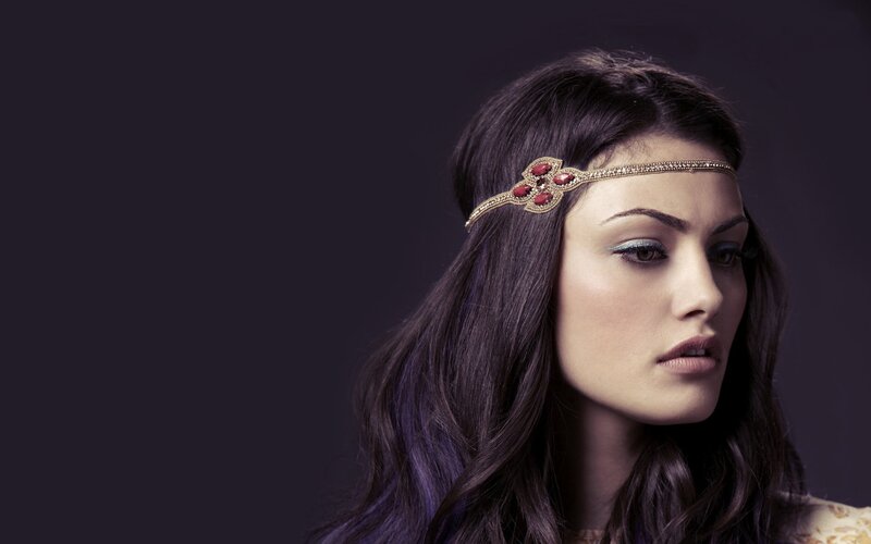 Woman with Headband — Purple, Dramatic