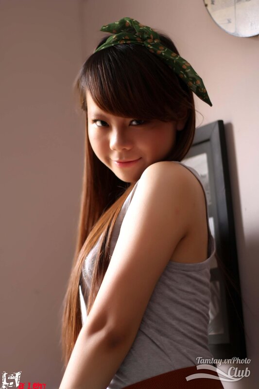 Woman with headband smiling