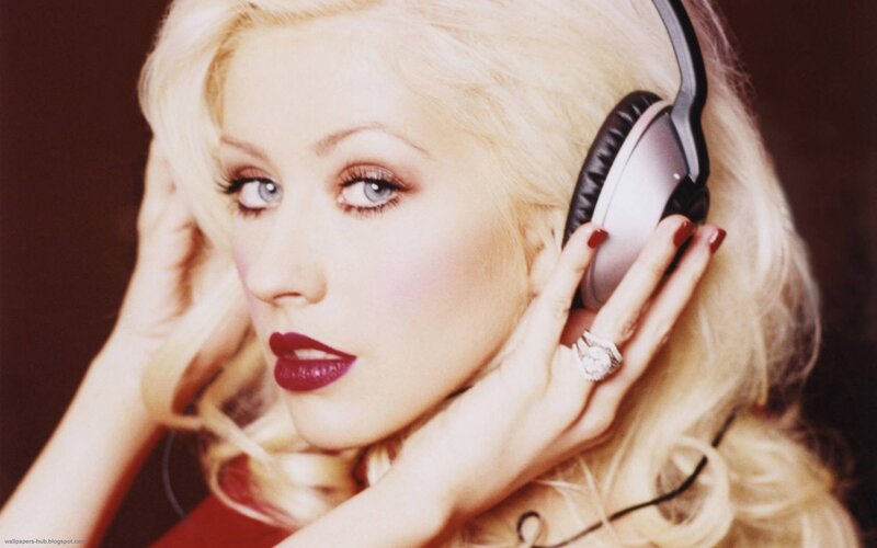 woman with headphones