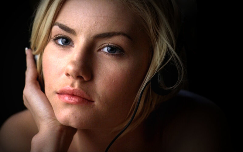 woman with headphones
