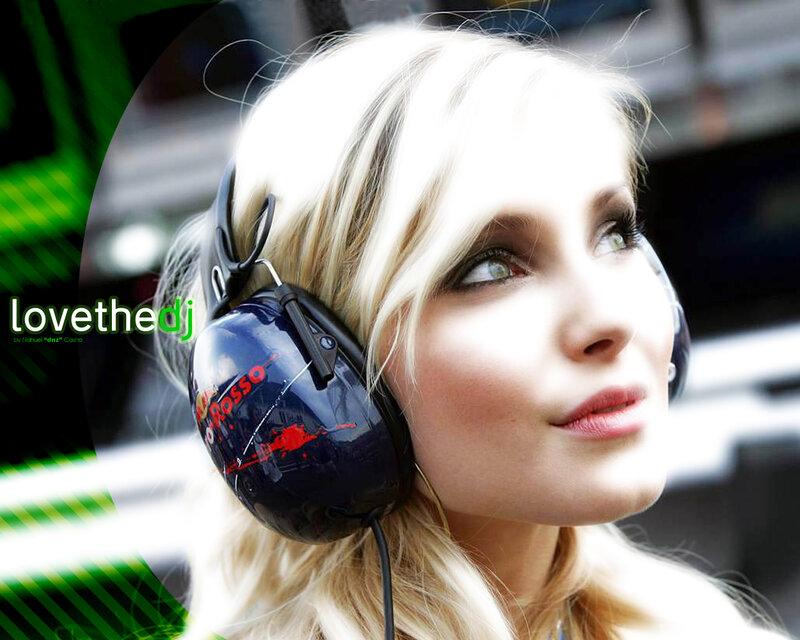woman with headphones