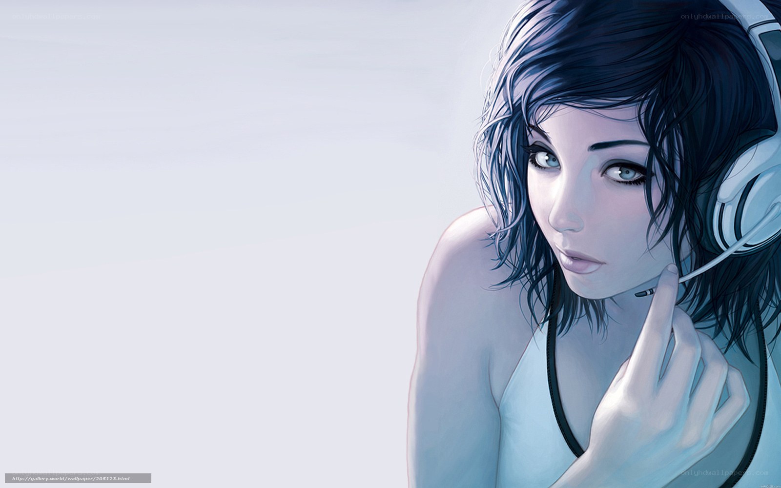 woman with headphones