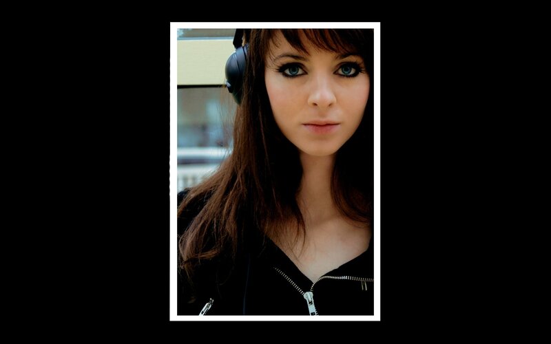 woman with headphones