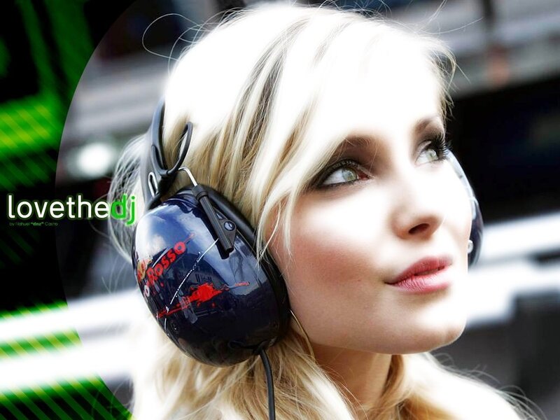 woman with headphones