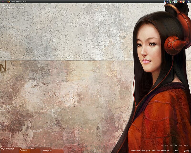woman with headphones artwork