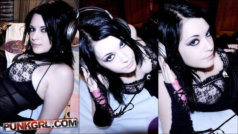 woman with headphones collage