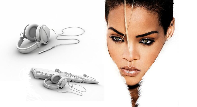 Woman with Headphones — White, Dramatic, Photograph, Dj Controller