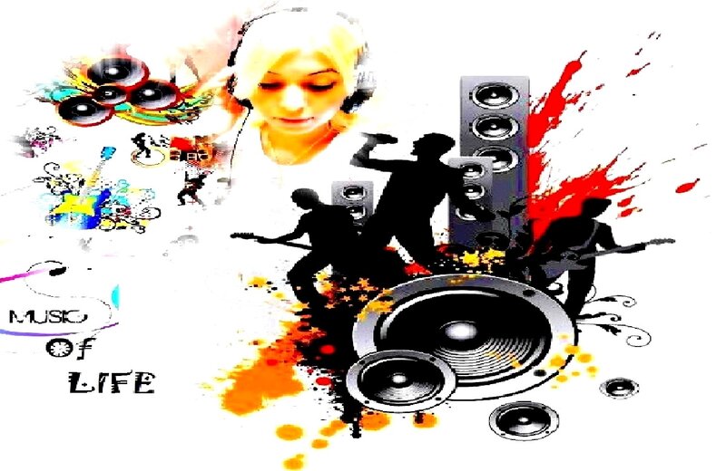 Woman with Headphones — White, Energetic