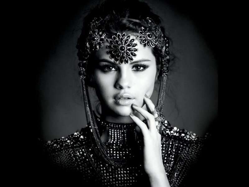 Woman with Headpiece — Black, Dramatic, Photograph, Jewelry