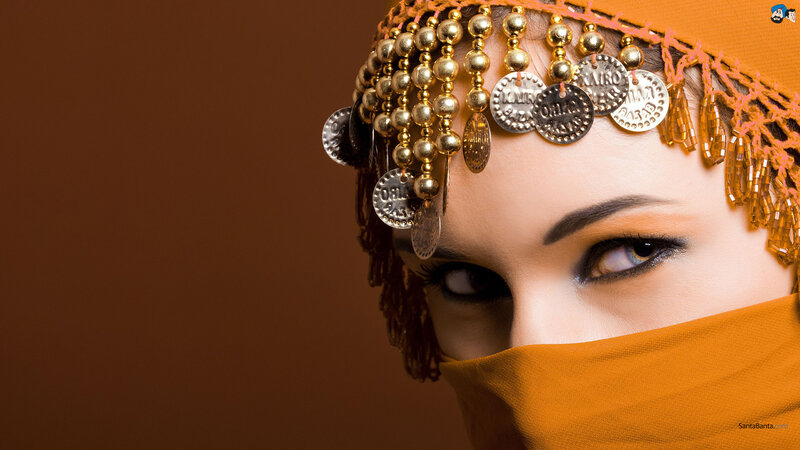 Woman with Headpiece — Orange