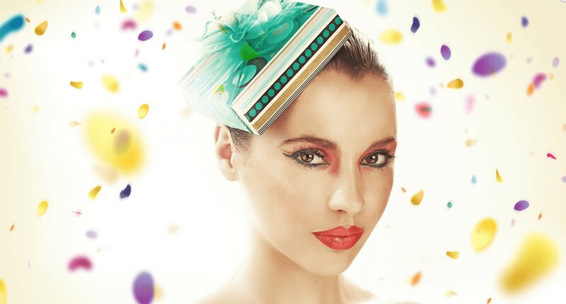 Woman with Headpiece — White, Festive