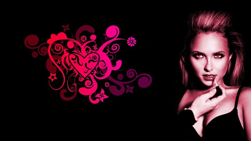 woman with heart design