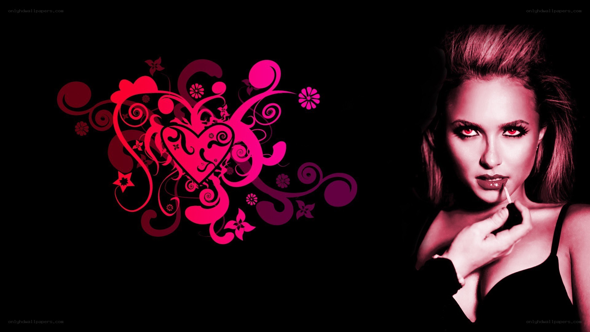 woman with heart design