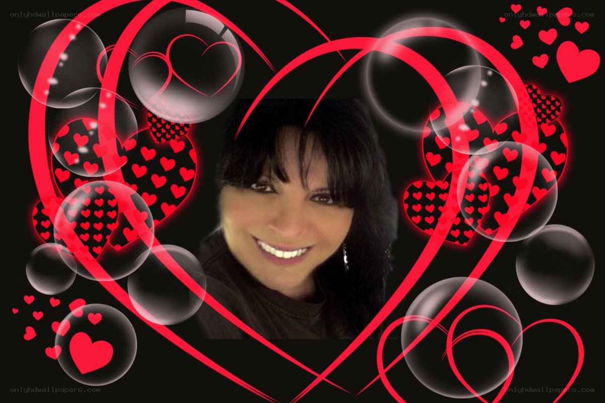 woman with heart frame