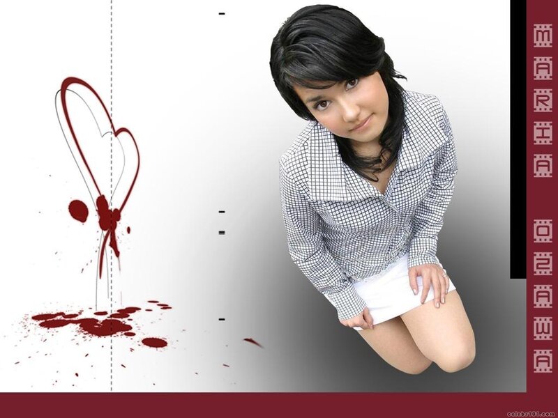 woman with heart graphic