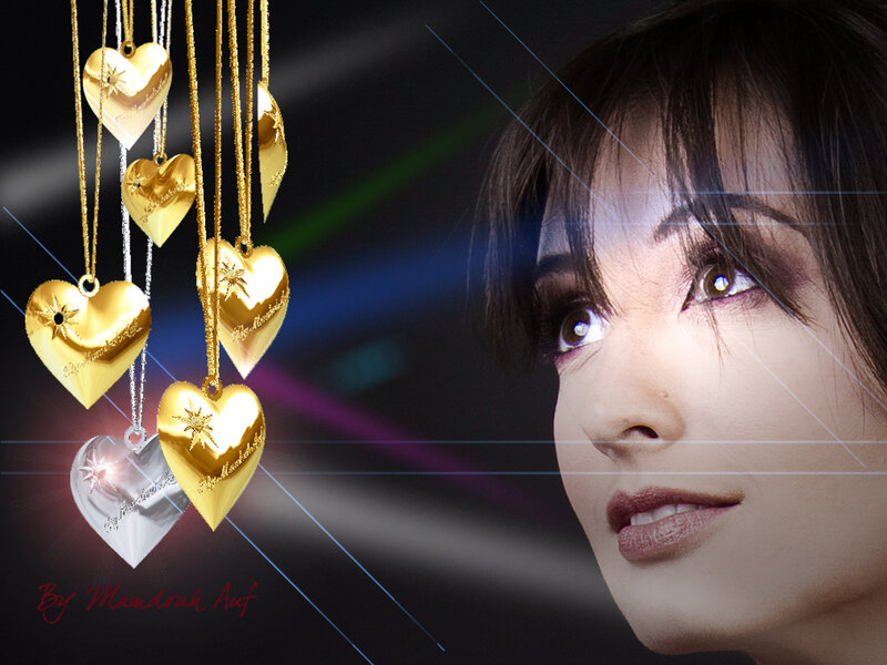 Woman with Heart Pendants