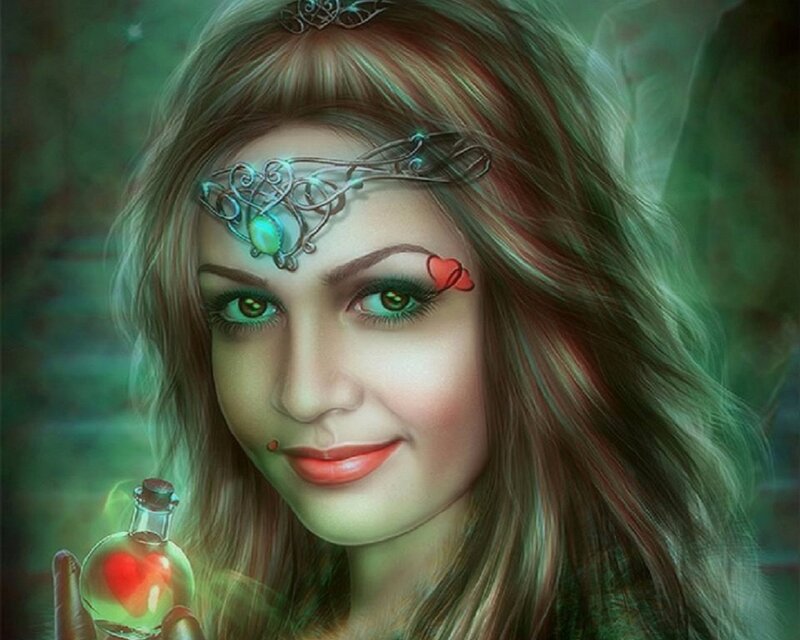 Woman with Heart Potion