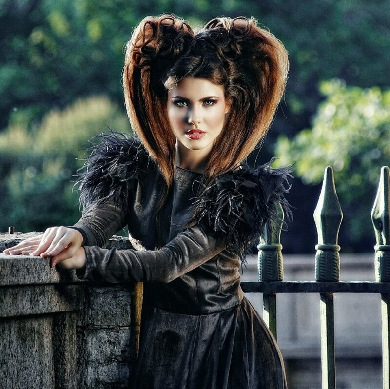 Woman with Heart-shaped Hair
