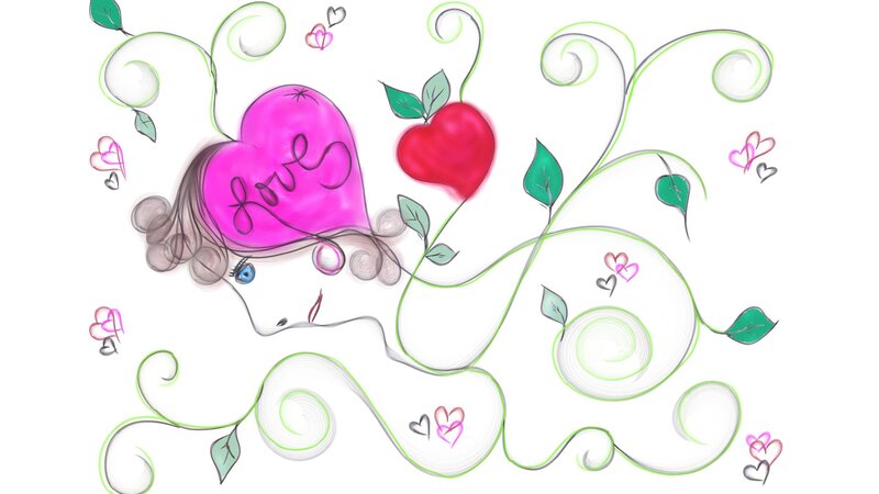Woman with Heart-shaped Hat