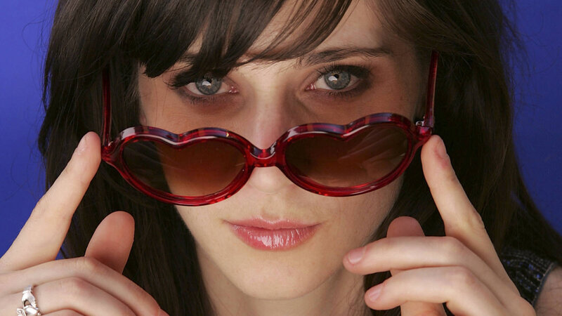 woman with heart-shaped sunglasses