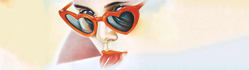 woman with heart-shaped sunglasses