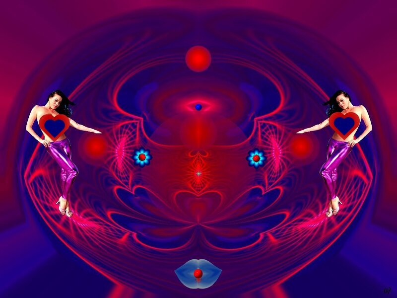 Woman with Heart Symbol
