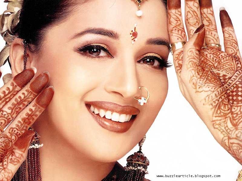 Woman with Henna Hands