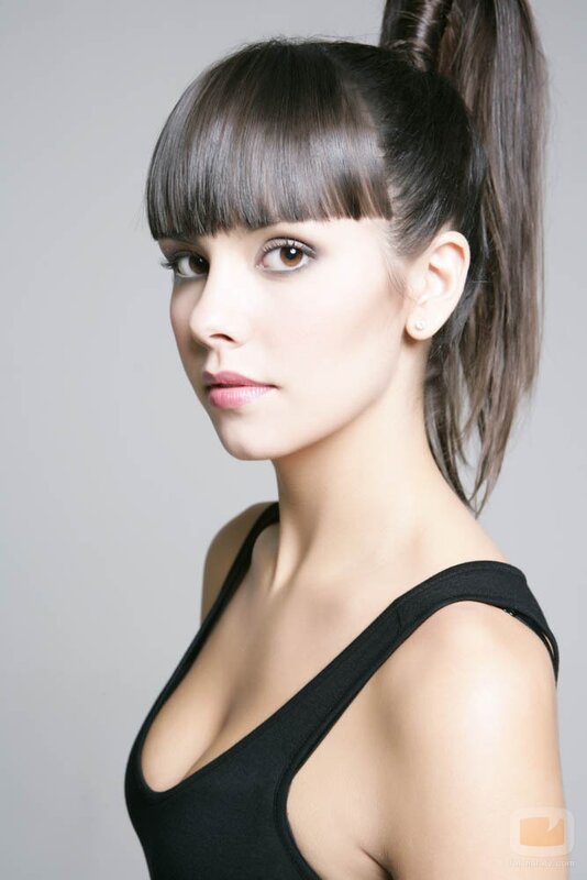 Woman with High Ponytail — Black, Neutral, Photograph