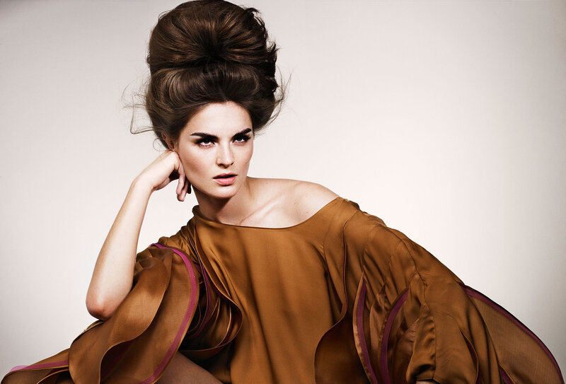 Woman with High Updo