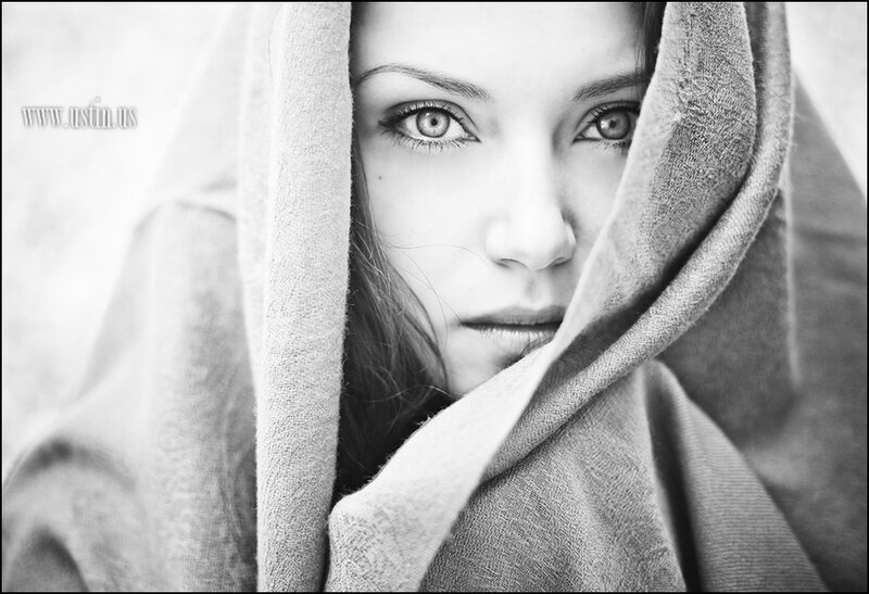Woman with Hooded Face — Black