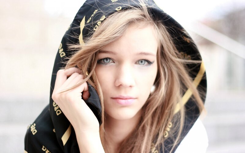 Woman with Hooded Jacket