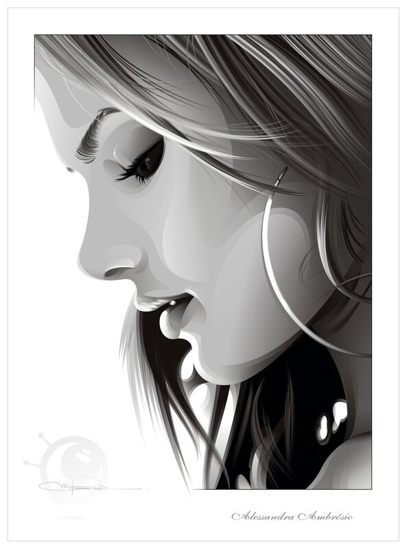 woman with hoop earring