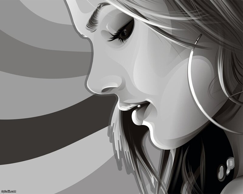 woman with hoop earrings