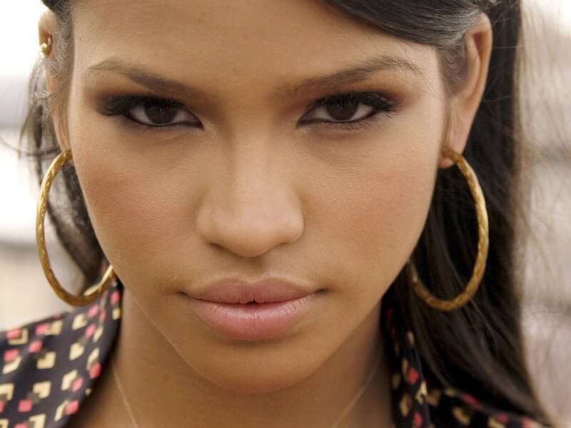 woman with hoop earrings