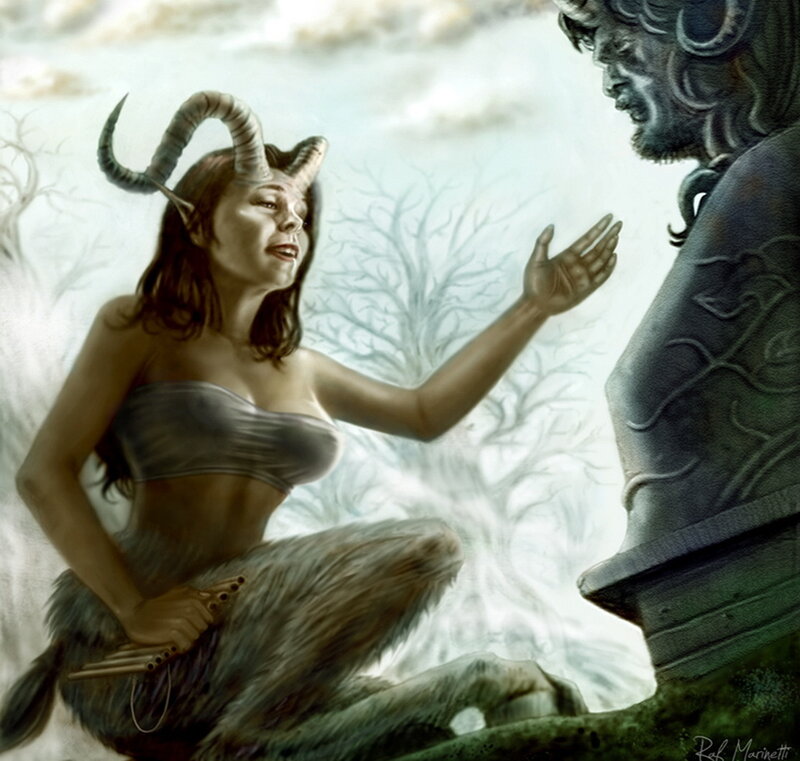 Woman with Horns and Goat Legs