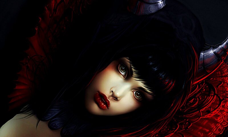 Woman with Horns and Red Wings