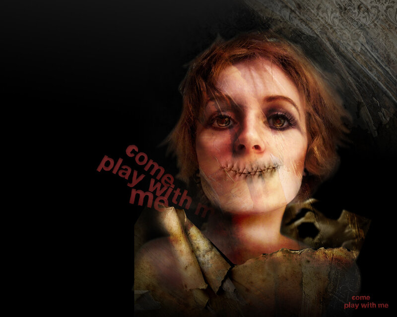 woman with horror makeup