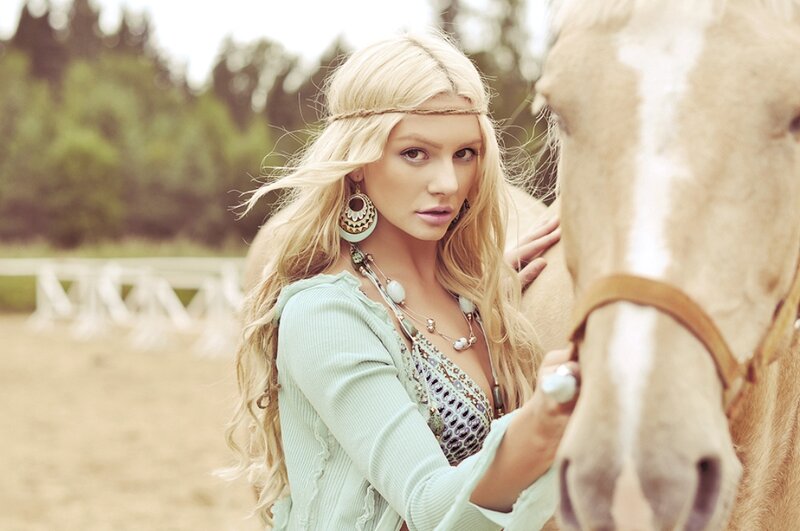 Woman with Horse — Blonde