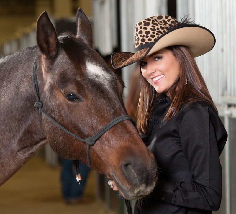 Woman with Horse — Brown, Friendly