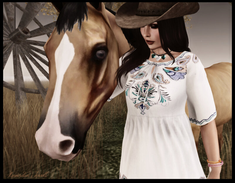 Woman with Horse — White, Calm, Afternoon, 3d Render